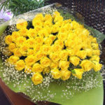 黄バラ　花束